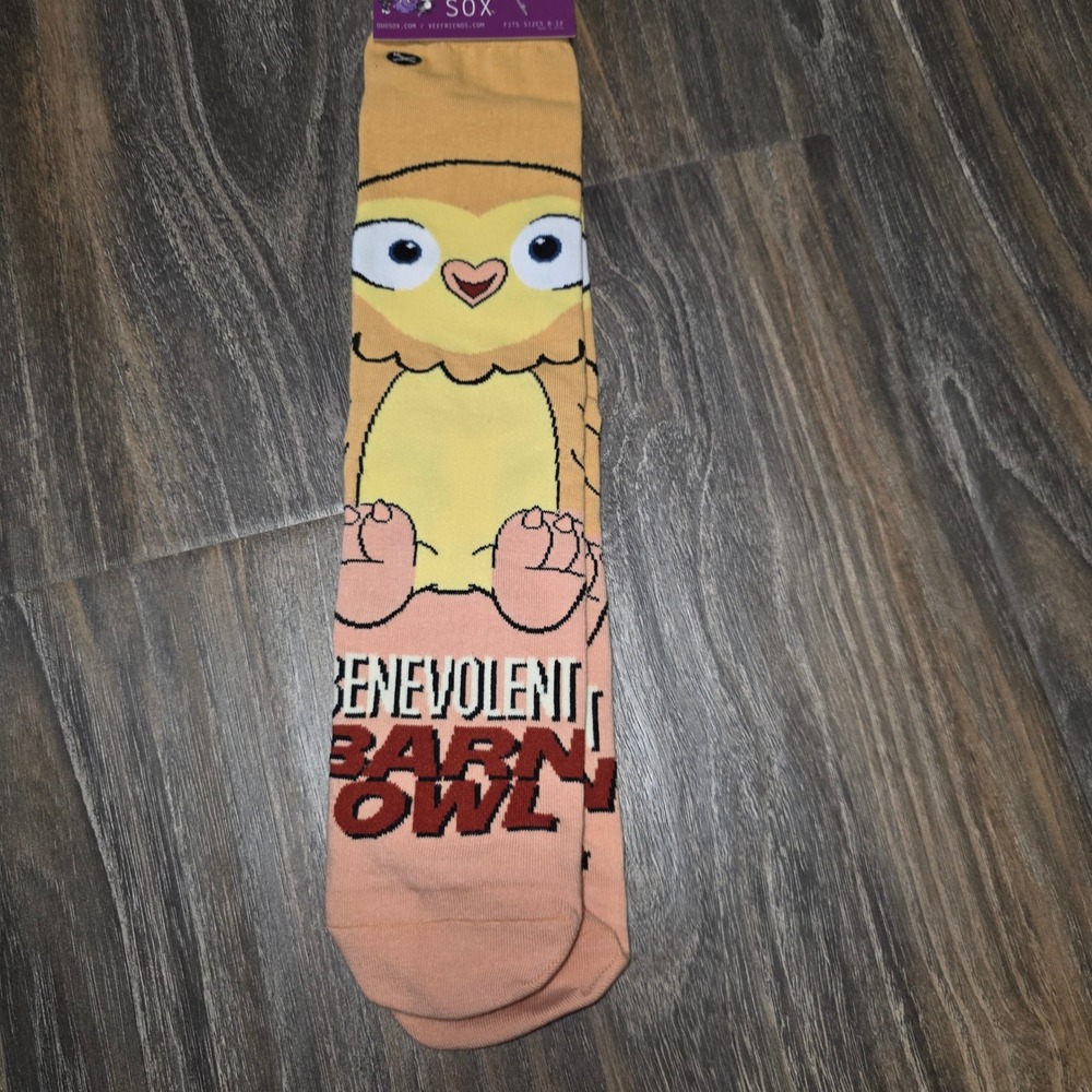 Odd Sox VeeFriends Benevolent Barn Owl Crew Socks Mens Size 8-12 New‎
